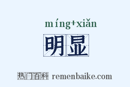 明显是什么意思的图片